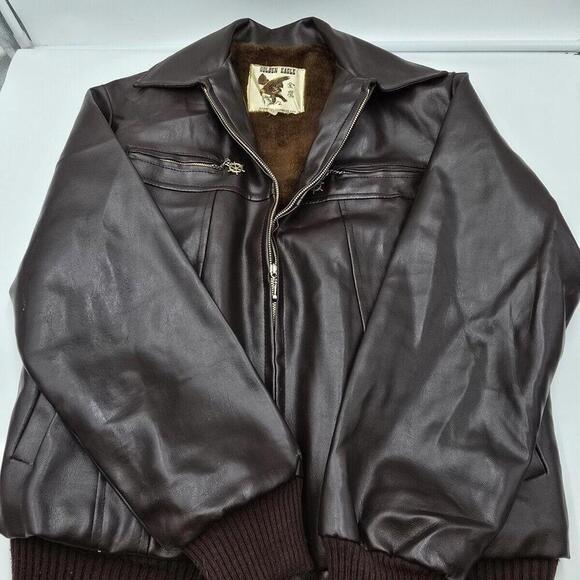 Vintage Golden Eagle Manmeed Garment Fty XL Brown (SH-739)‎ - Picture 1 of 12